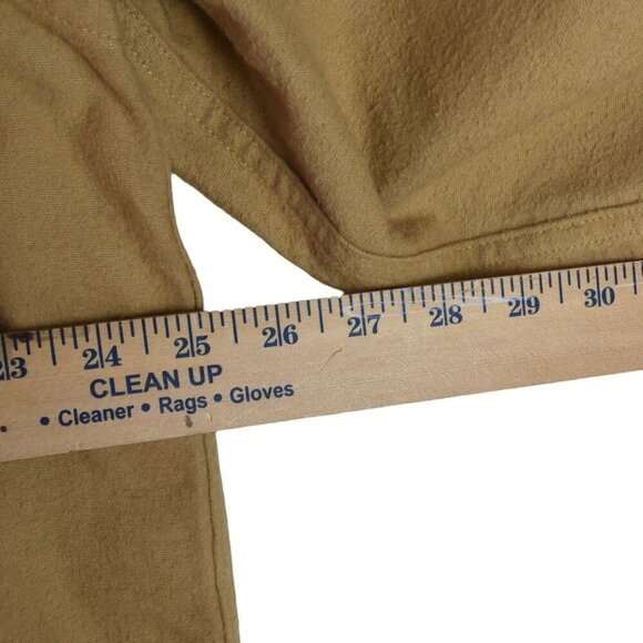 L.L Bean Flannel Shirt Pale Yellow Outdoor Long Sleeve Size XL Tall - Picture 6 of 7